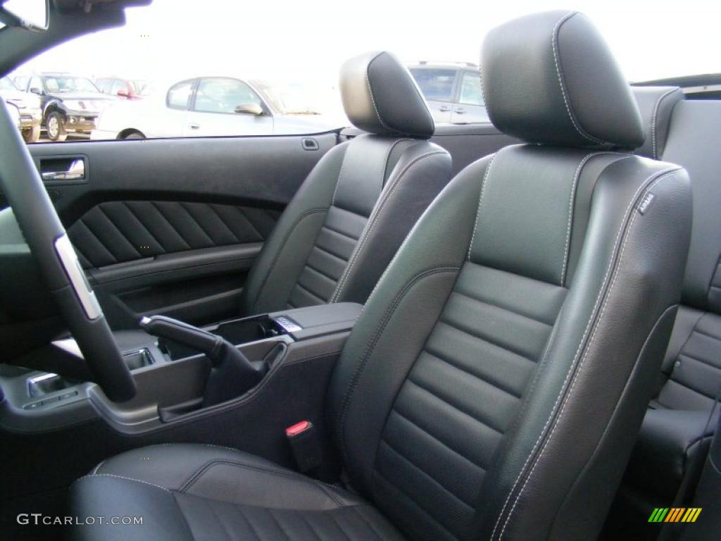 Charcoal Black Interior 2010 Ford Mustang Roush 427 Supercharged Convertible Photo #45610939