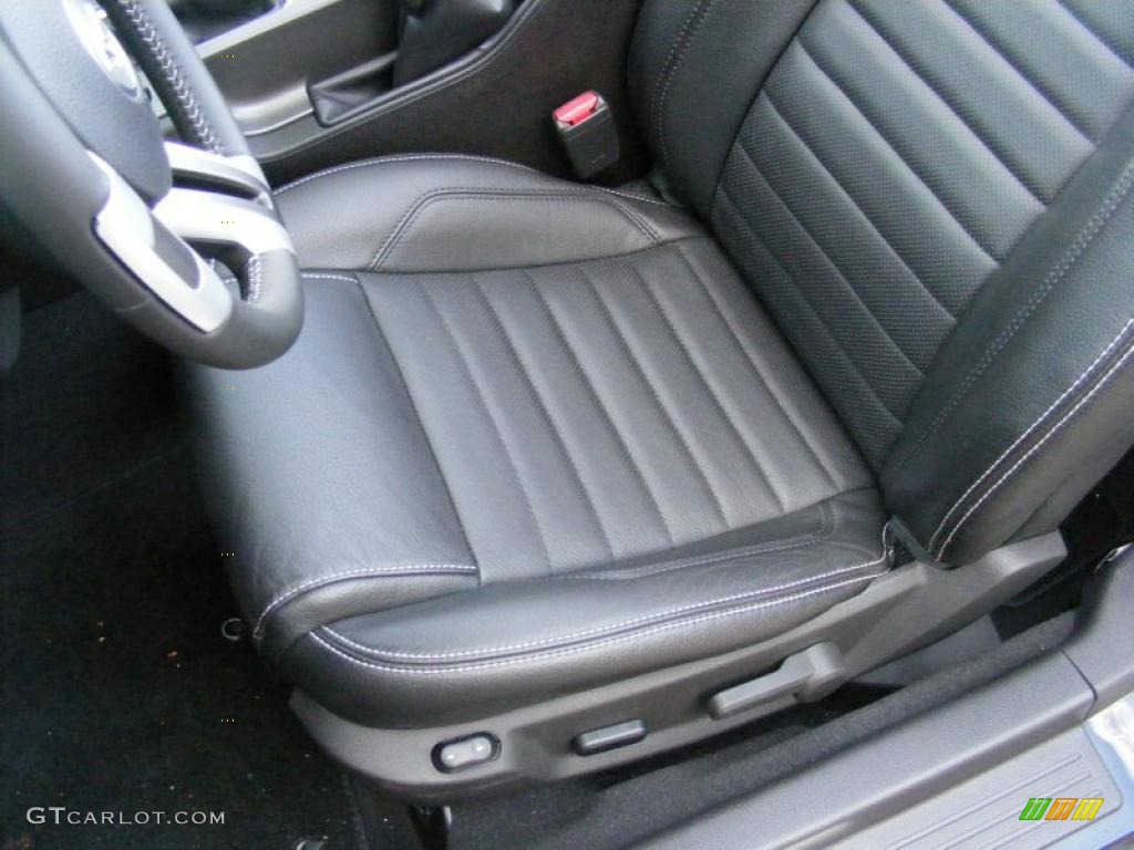 Charcoal Black Interior 2010 Ford Mustang Roush 427 Supercharged Convertible Photo #45610951