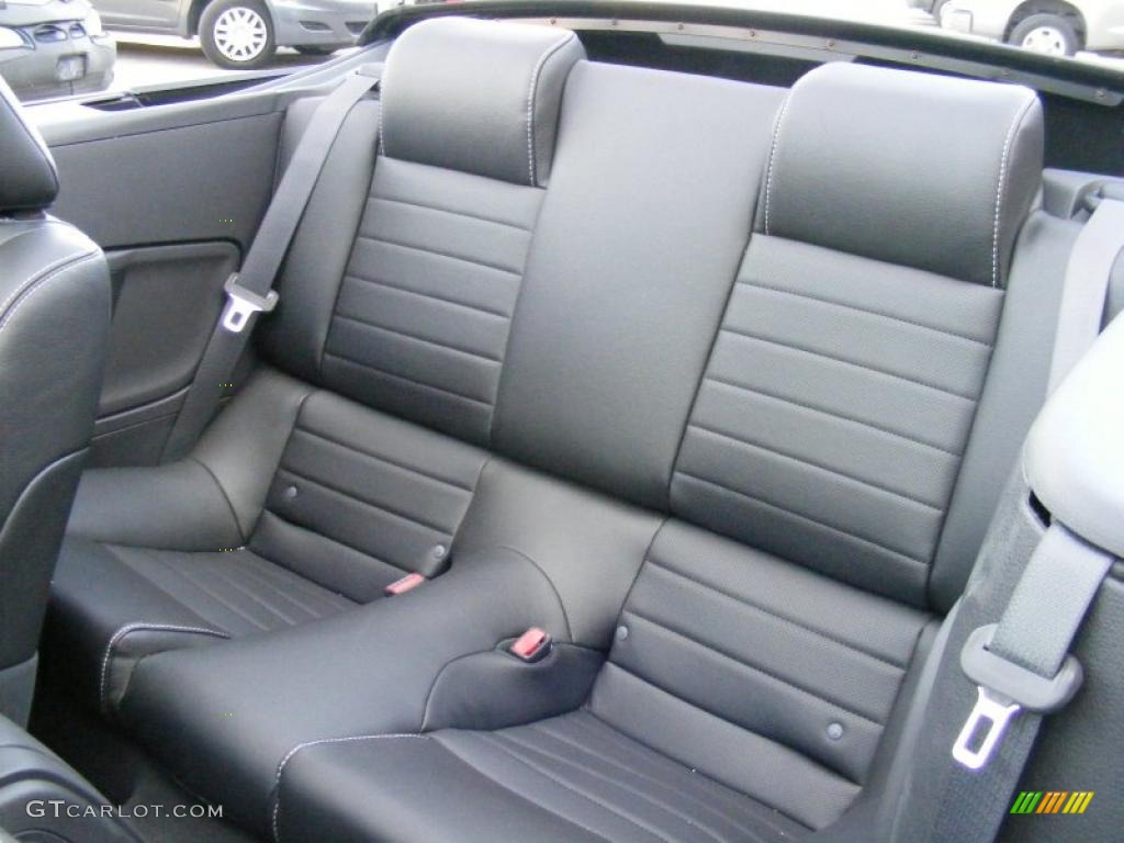 Charcoal Black Interior 2010 Ford Mustang Roush 427 Supercharged Convertible Photo #45610963