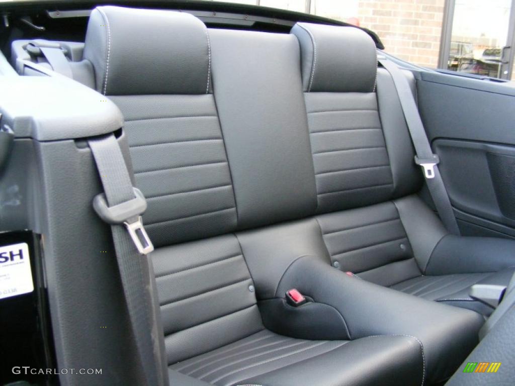 Charcoal Black Interior 2010 Ford Mustang Roush 427 Supercharged Convertible Photo #45610975