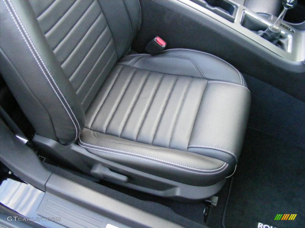 Charcoal Black Interior 2010 Ford Mustang Roush 427 Supercharged Convertible Photo #45610991