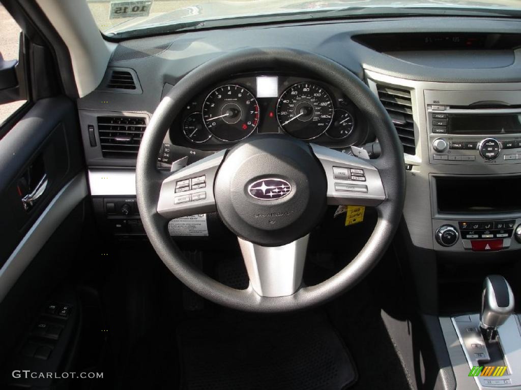 2011 Subaru Legacy 2.5i Off-Black Steering Wheel Photo #45611455