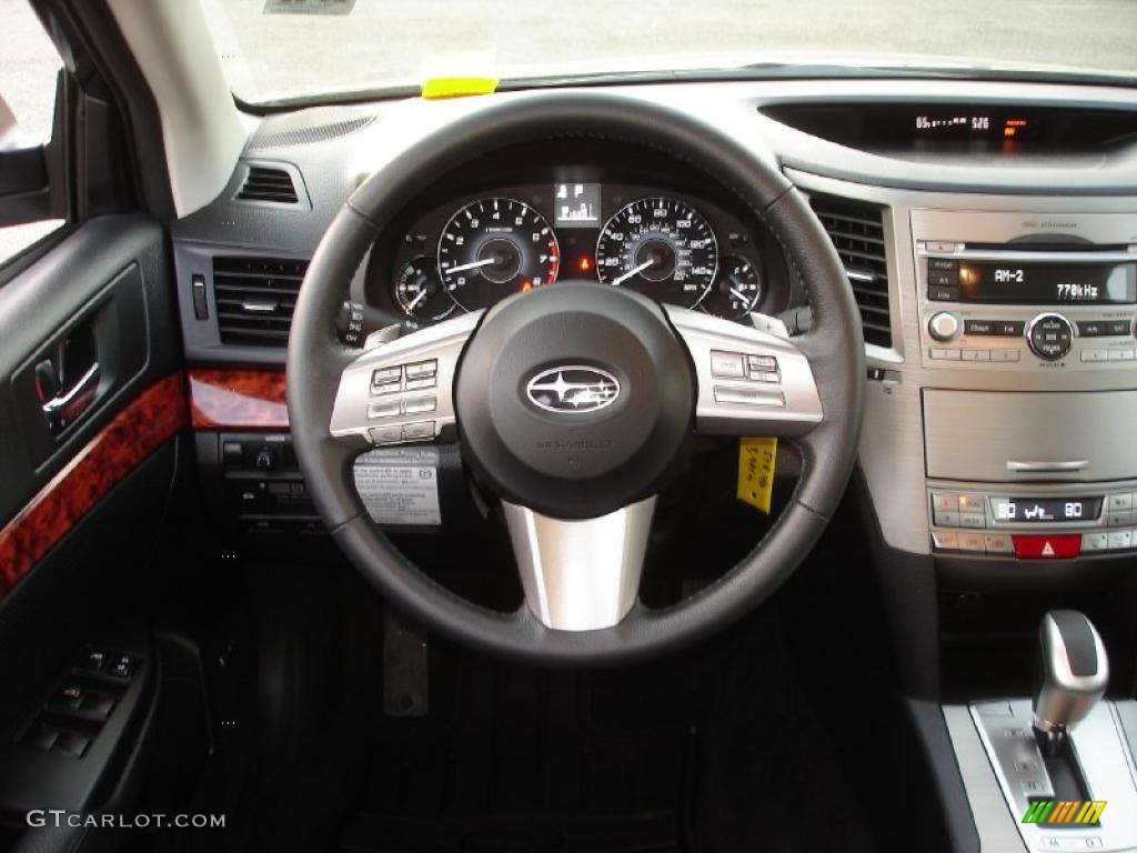 2011 Subaru Legacy 2.5i Limited Off-Black Steering Wheel Photo #45611619