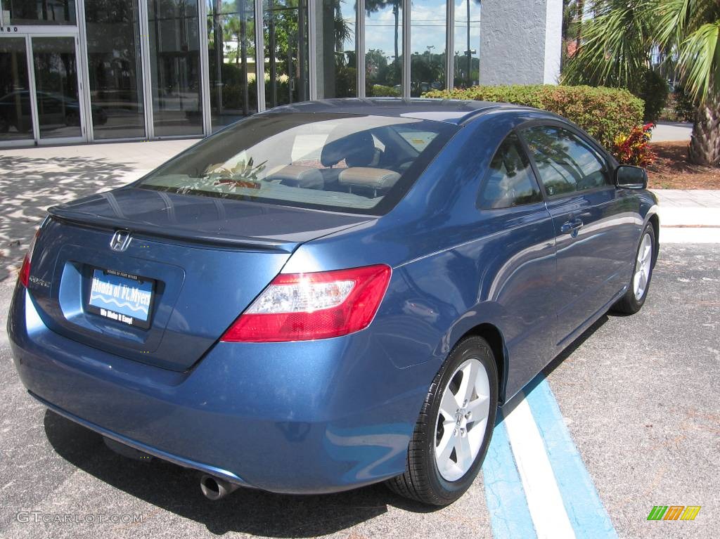2006 Civic EX Coupe - Atomic Blue Metallic / Gray photo #3