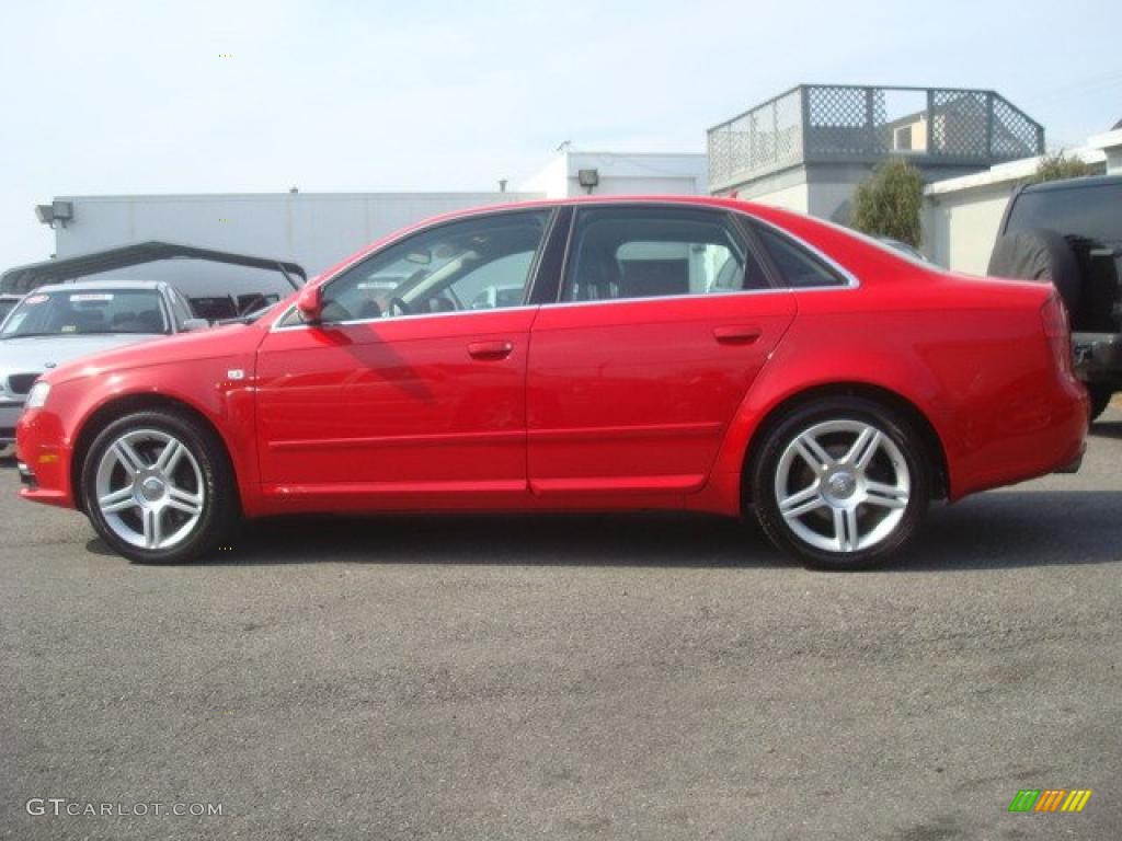 2008 A4 2.0T quattro S-Line Sedan - Brilliant Red / Black photo #3