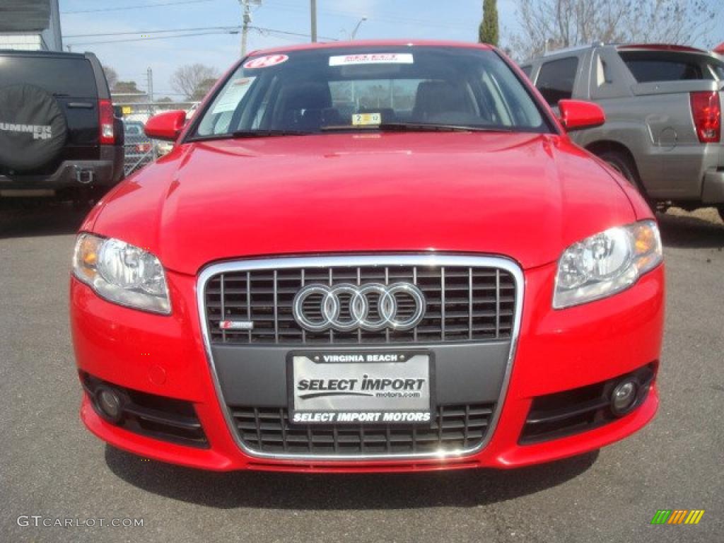 2008 A4 2.0T quattro S-Line Sedan - Brilliant Red / Black photo #7