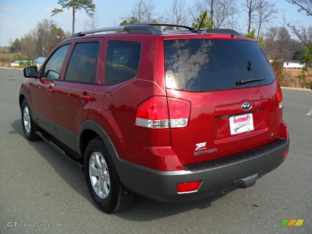 Spicy Red 2009 Kia Borrego LX V6 Exterior Photo #45615579