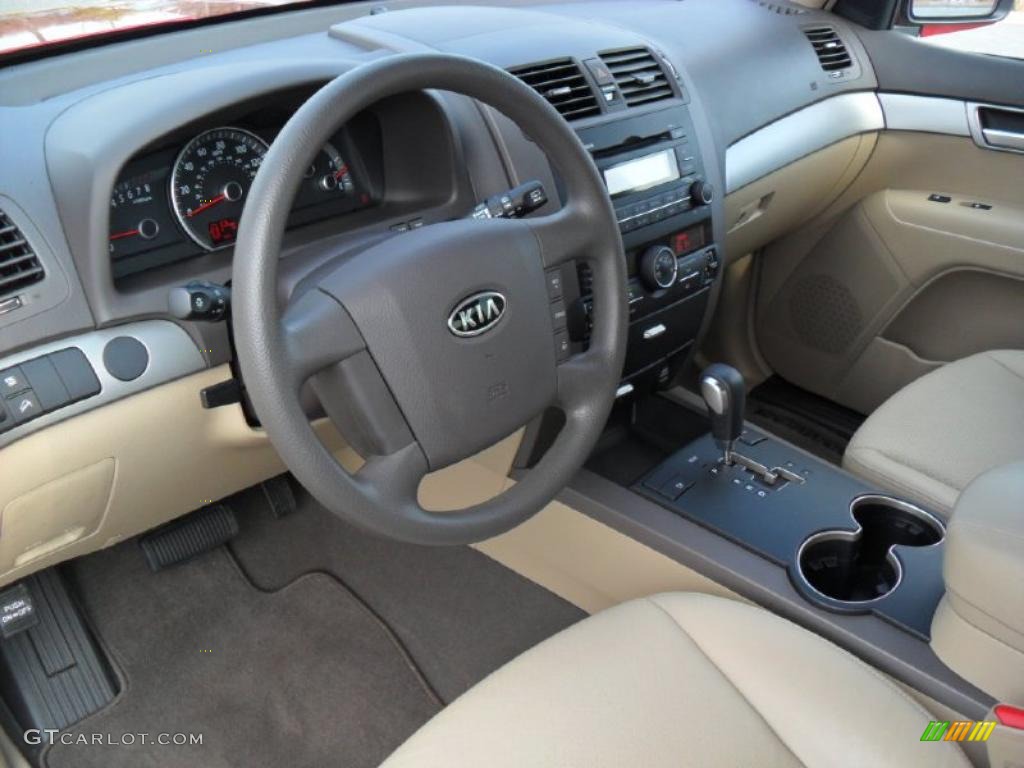 Beige Interior 2009 Kia Borrego LX V6 Photo #45615788