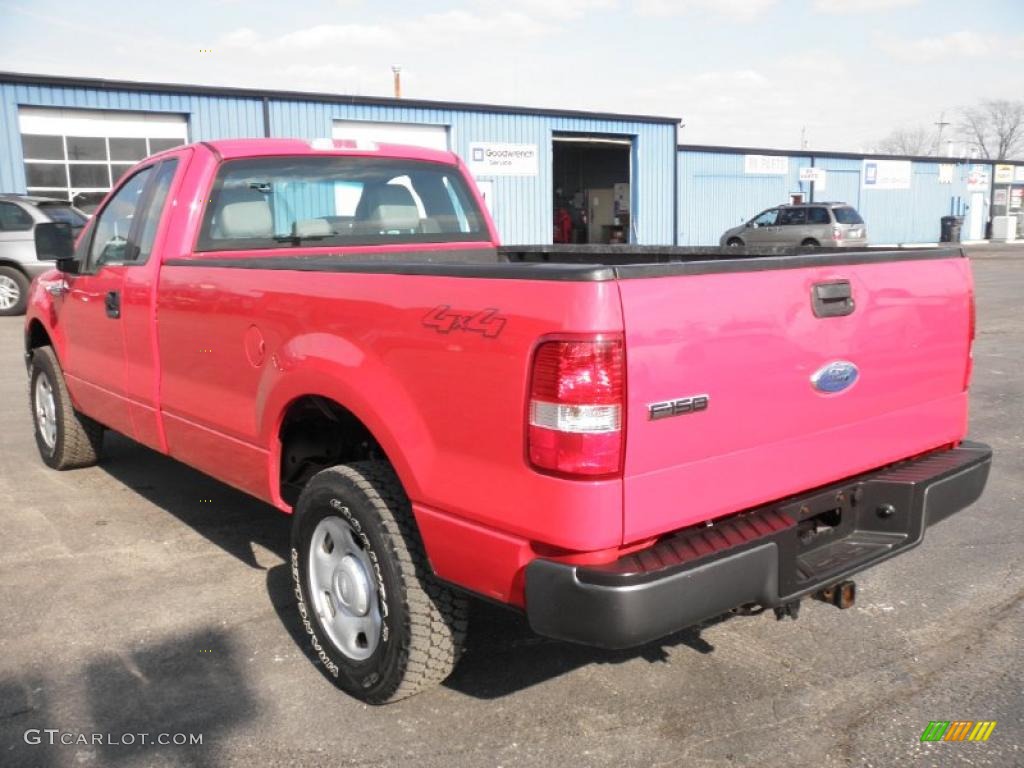 2006 F150 XL Regular Cab 4x4 - Bright Red / Medium Flint photo #14