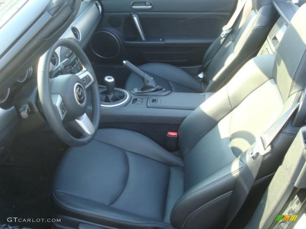 Black Interior 2009 Mazda MX-5 Miata Grand Touring Roadster Photo #45620548