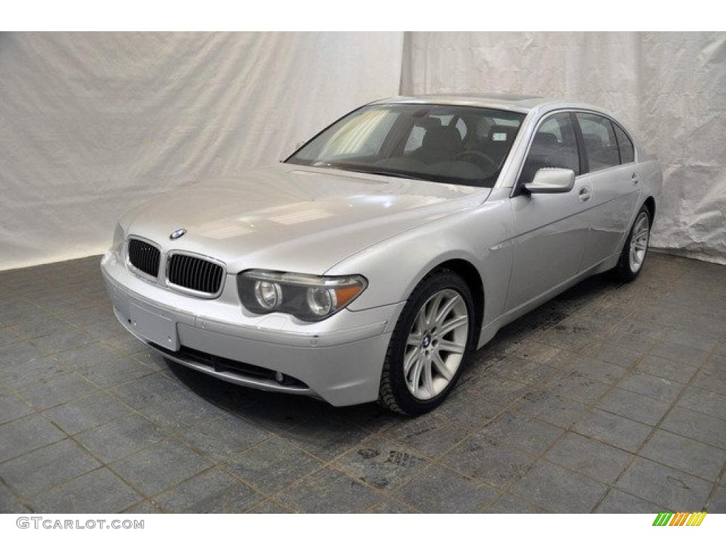 2003 7 Series 745Li Sedan - Titanium Silver Metallic / Black/Black photo #1