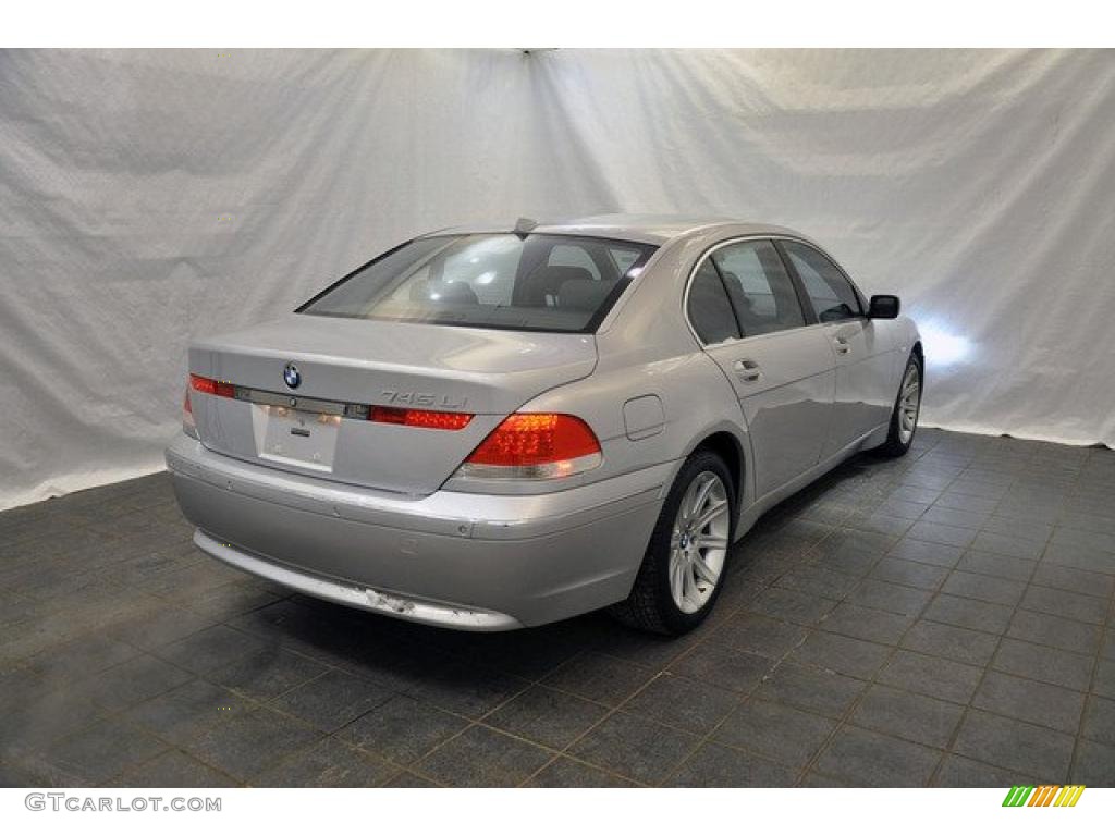 2003 7 Series 745Li Sedan - Titanium Silver Metallic / Black/Black photo #2