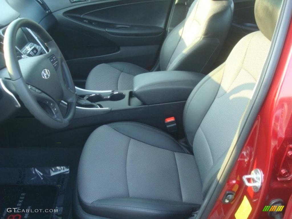 Black Interior 2011 Hyundai Sonata SE Photo #45621124