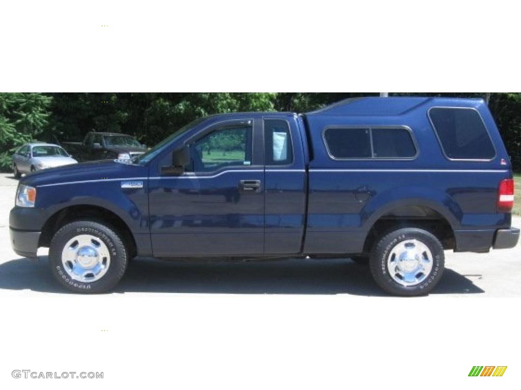 2005 F150 XL Regular Cab - True Blue Metallic / Medium Flint Grey photo #5