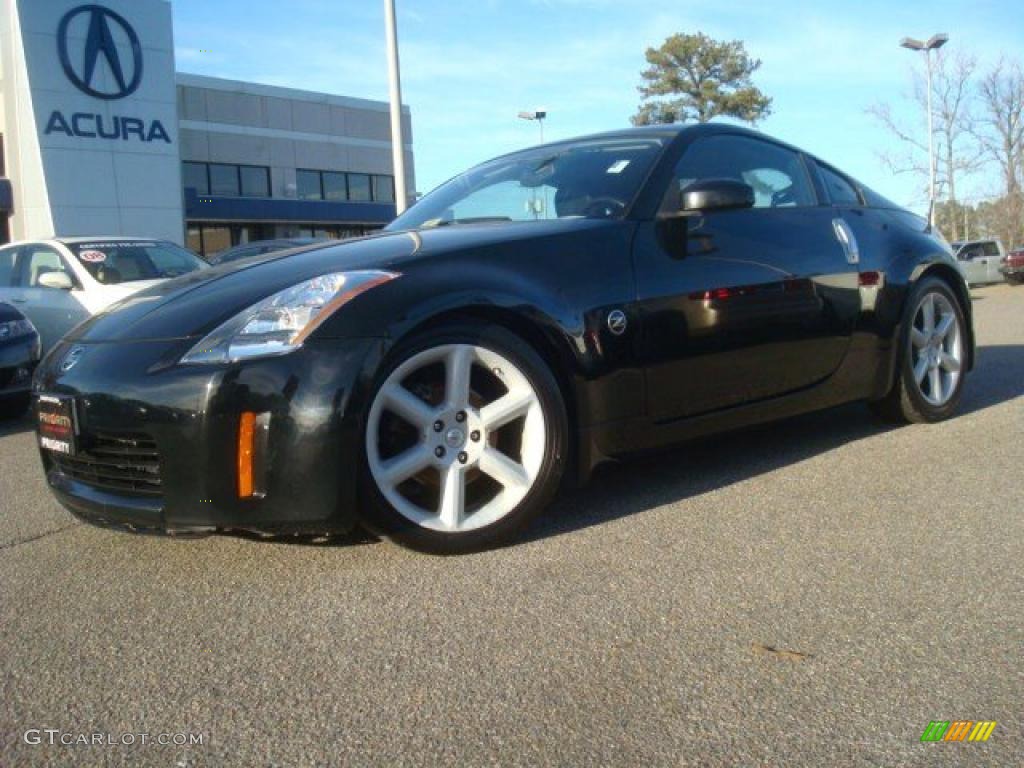 2004 350Z Coupe - Super Black / Carbon Black photo #2