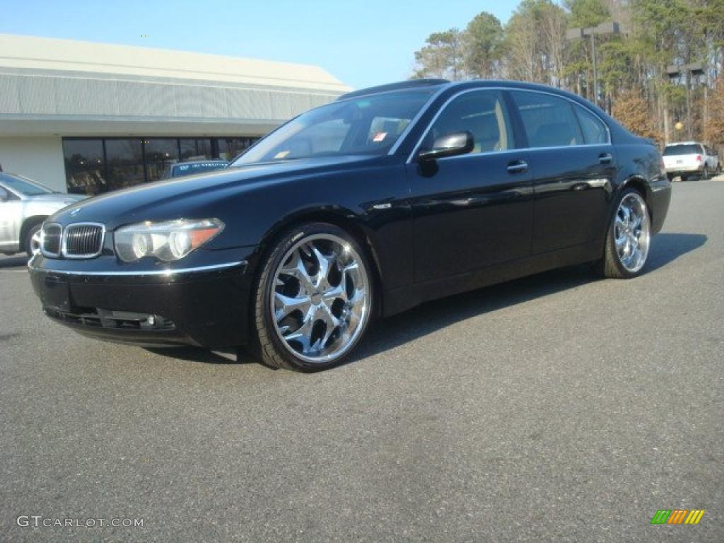 2005 7 Series 745Li Sedan - Black Sapphire Metallic / Black/Cream Beige photo #2