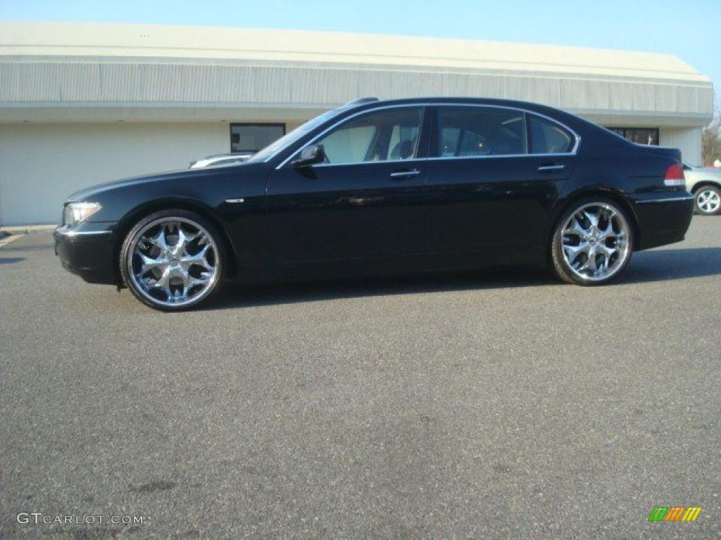 2005 7 Series 745Li Sedan - Black Sapphire Metallic / Black/Cream Beige photo #3