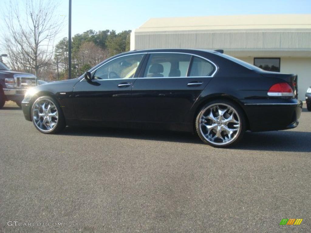 2005 7 Series 745Li Sedan - Black Sapphire Metallic / Black/Cream Beige photo #4