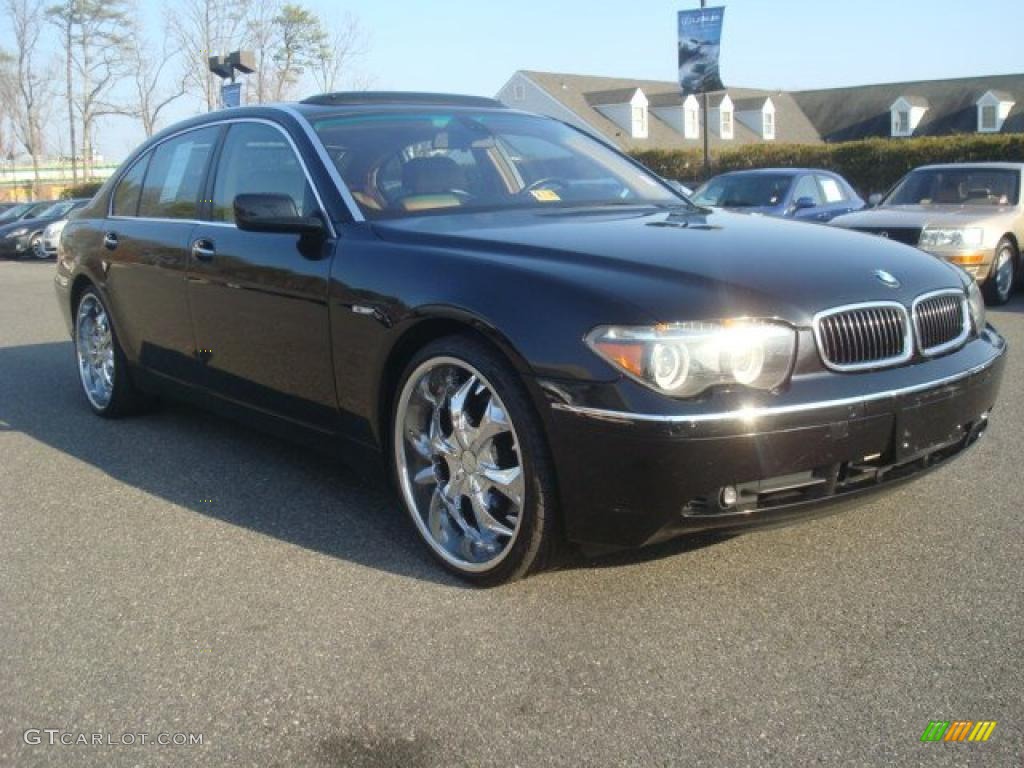 2005 7 Series 745Li Sedan - Black Sapphire Metallic / Black/Cream Beige photo #7