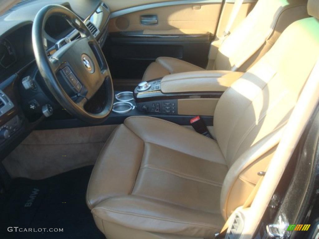 2005 7 Series 745Li Sedan - Black Sapphire Metallic / Black/Cream Beige photo #9