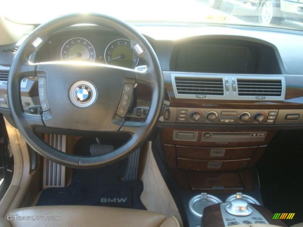 2005 7 Series 745Li Sedan - Black Sapphire Metallic / Black/Cream Beige photo #14