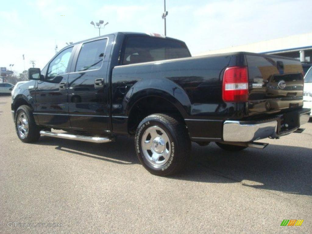 2005 F150 XLT SuperCrew - Black / Tan photo #4