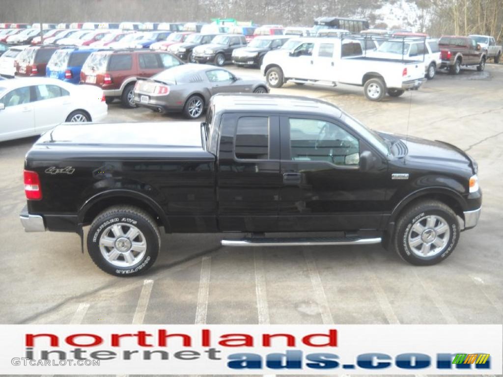 2006 F150 Lariat SuperCab 4x4 - Black / Black photo #5