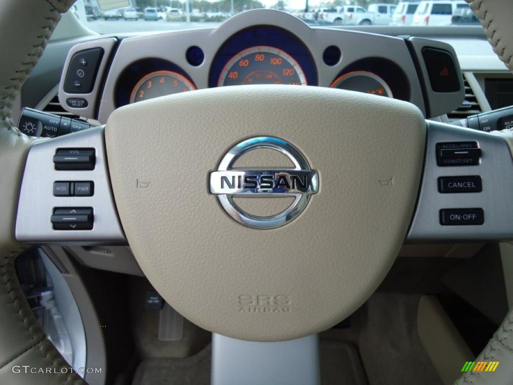 2007 Murano SL - Brilliant Silver Metallic / Cafe Latte photo #35