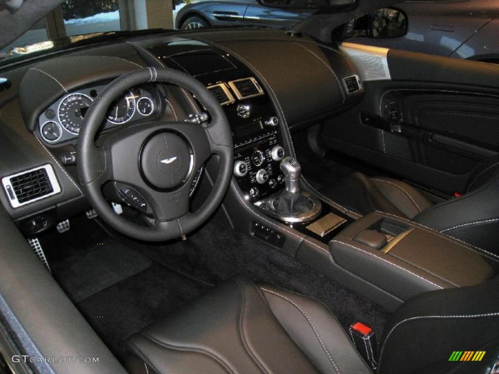 Obsidian Black Interior 2011 Aston Martin DBS Volante Photo #45630176