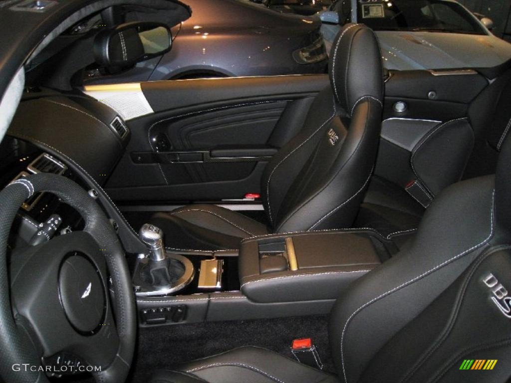 Obsidian Black Interior 2011 Aston Martin DBS Volante Photo #45630180