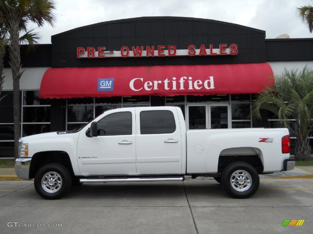 2007 Silverado 2500HD LT Crew Cab 4x4 - Summit White / Ebony photo #1