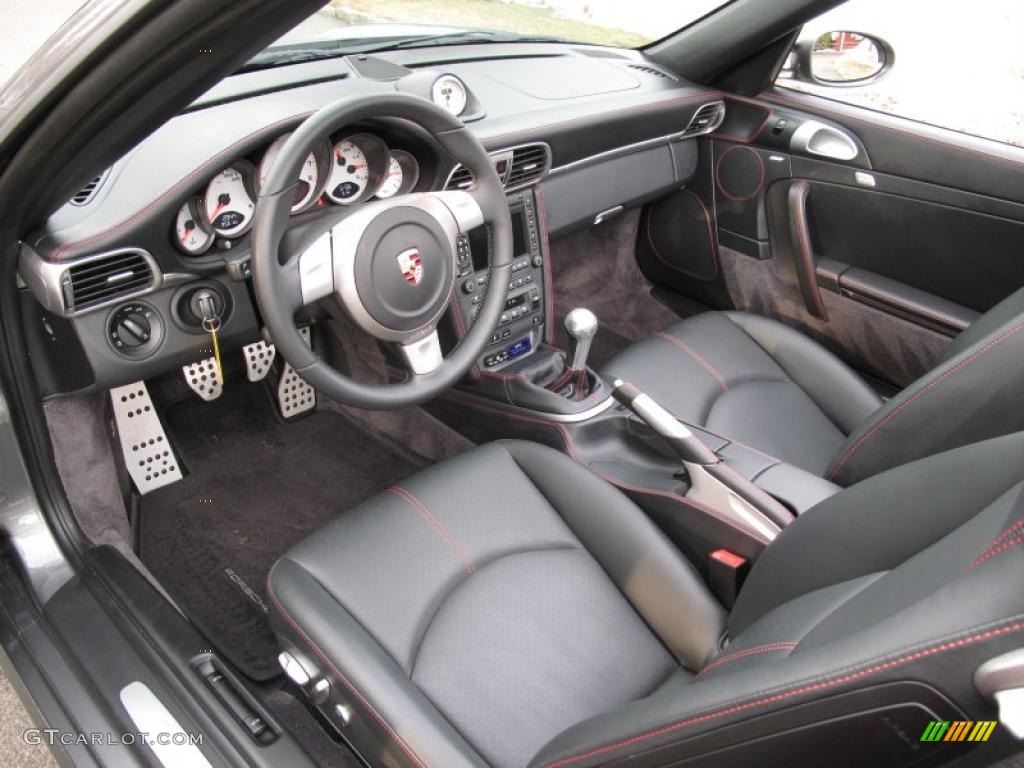 2008 911 Turbo Cabriolet - Meteor Grey Metallic / Stone Grey photo #10