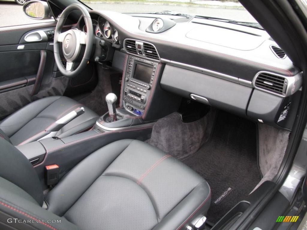 2008 911 Turbo Cabriolet - Meteor Grey Metallic / Stone Grey photo #12