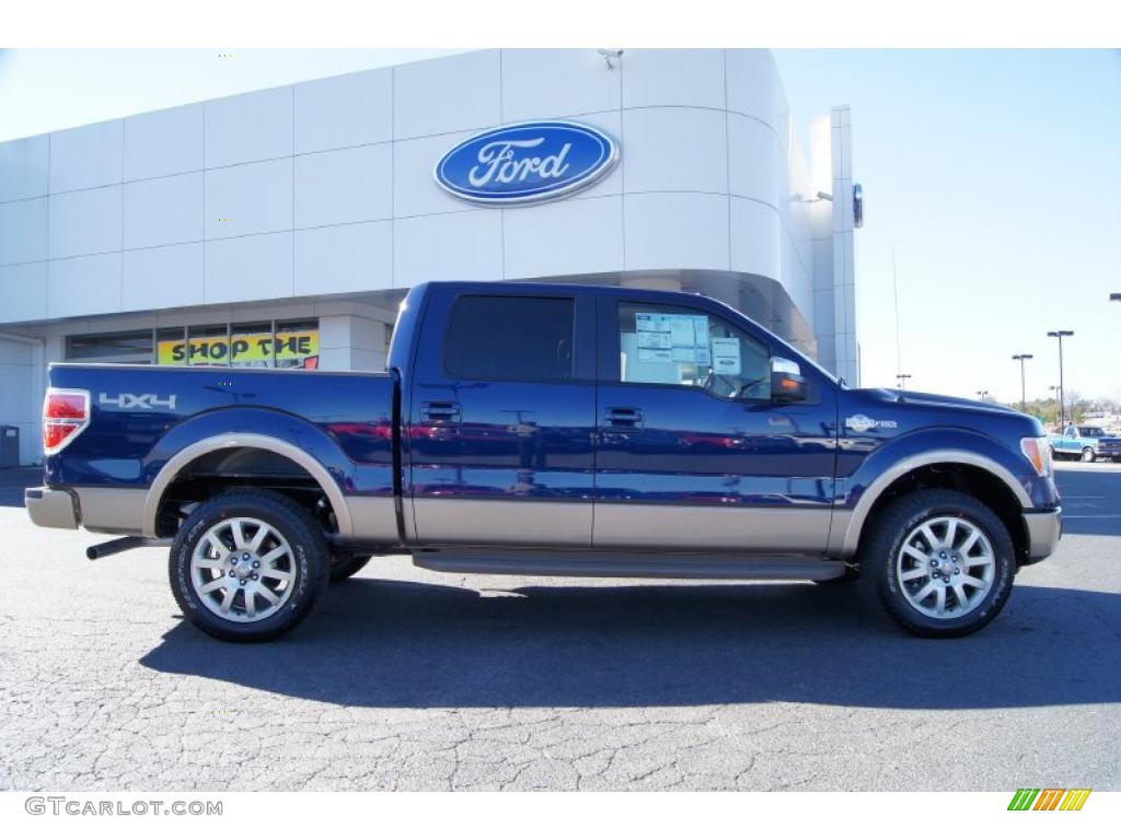 2011 F150 King Ranch SuperCrew 4x4 - Blue Flame Metallic / Chaparral Leather photo #2