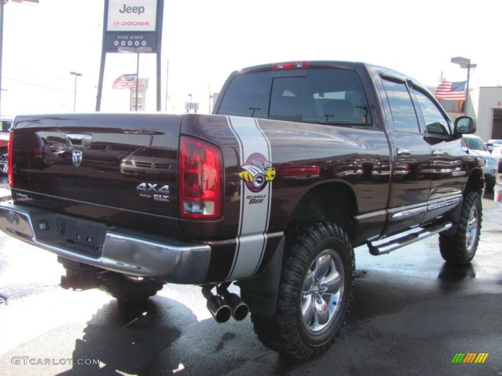 2005 Ram 1500 SLT Rumble Bee Quad Cab 4x4 - Deep Molten Red Pearl / Dark Slate Gray photo #2