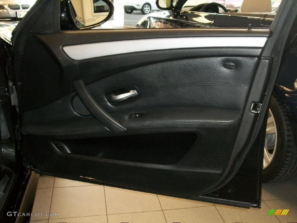 2008 BMW M5 Sedan Black Door Panel Photo #45636325