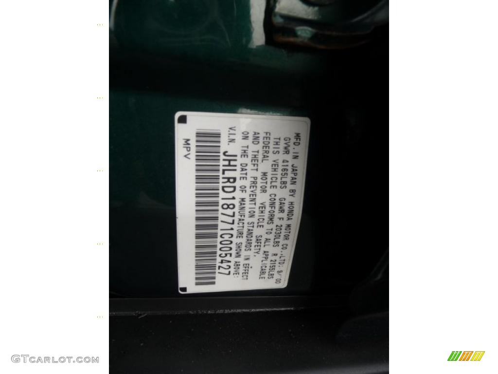 2001 CR-V Special Edition 4WD - Clover Green Pearl / Dark Gray photo #20