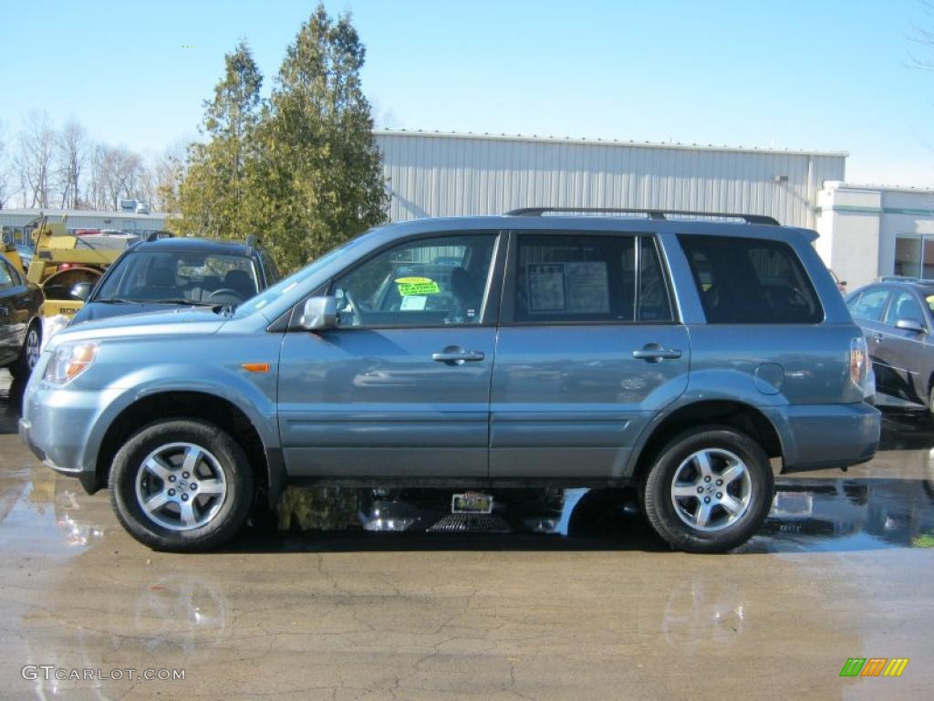 2008 Pilot EX 4WD - Steel Blue Metallic / Gray photo #11