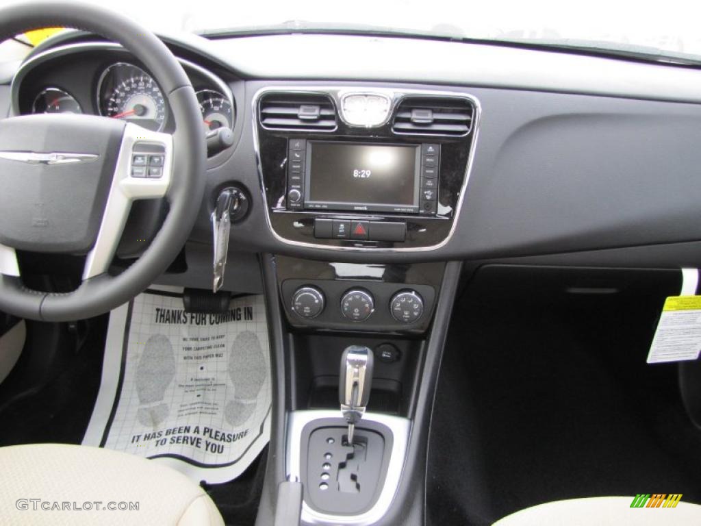 2011 Chrysler 200 Touring Black/Light Frost Beige Dashboard Photo #45640062