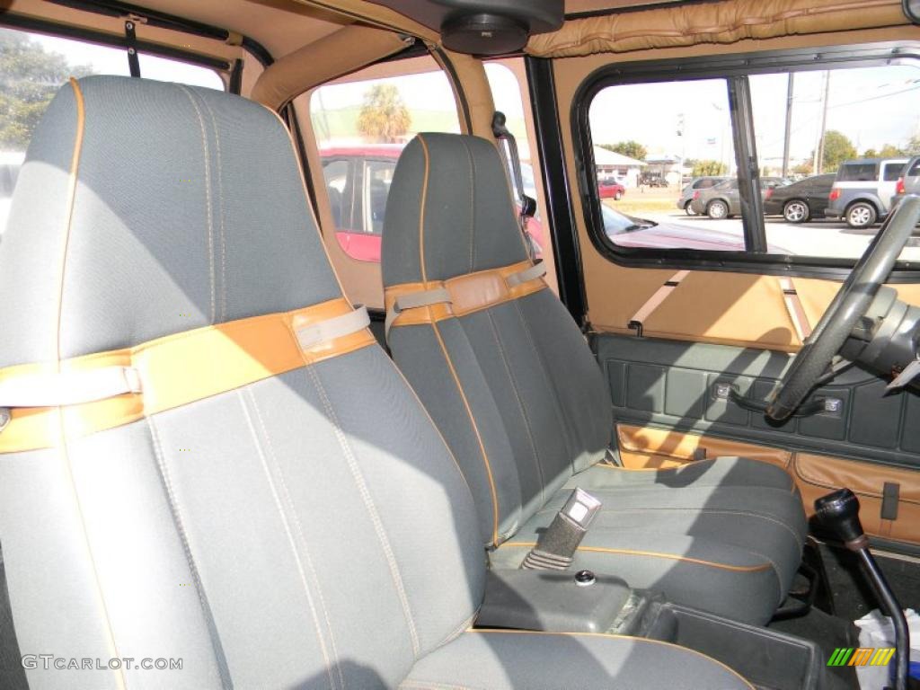 Green/Beige Interior 1992 Jeep Wrangler Sahara 4x4 Photo #45640134