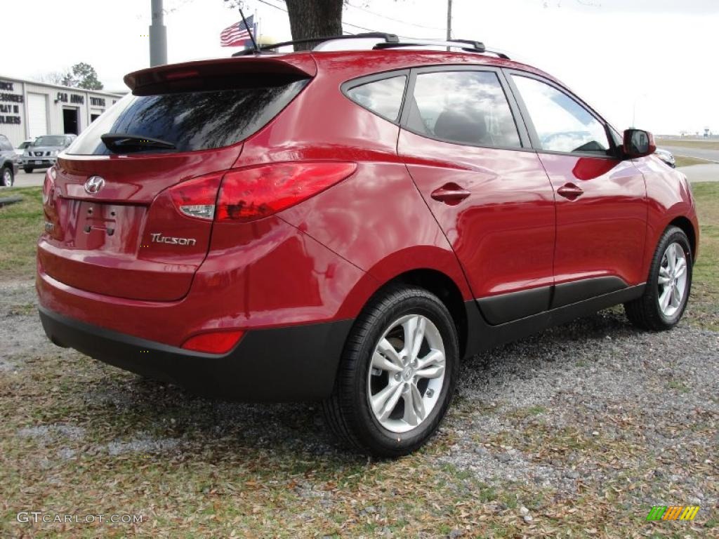 Garnet Red 2011 Hyundai Tucson GLS Exterior Photo #45650329