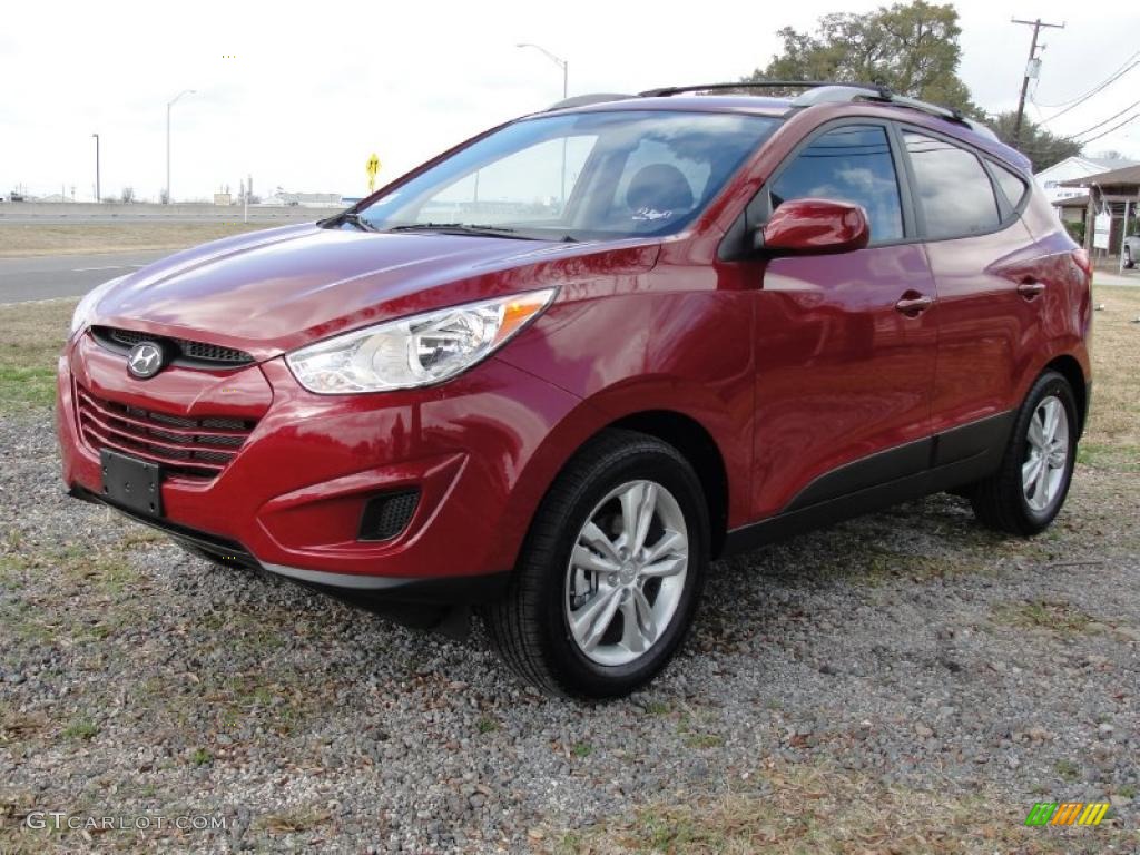 Garnet Red 2011 Hyundai Tucson GLS Exterior Photo #45650365