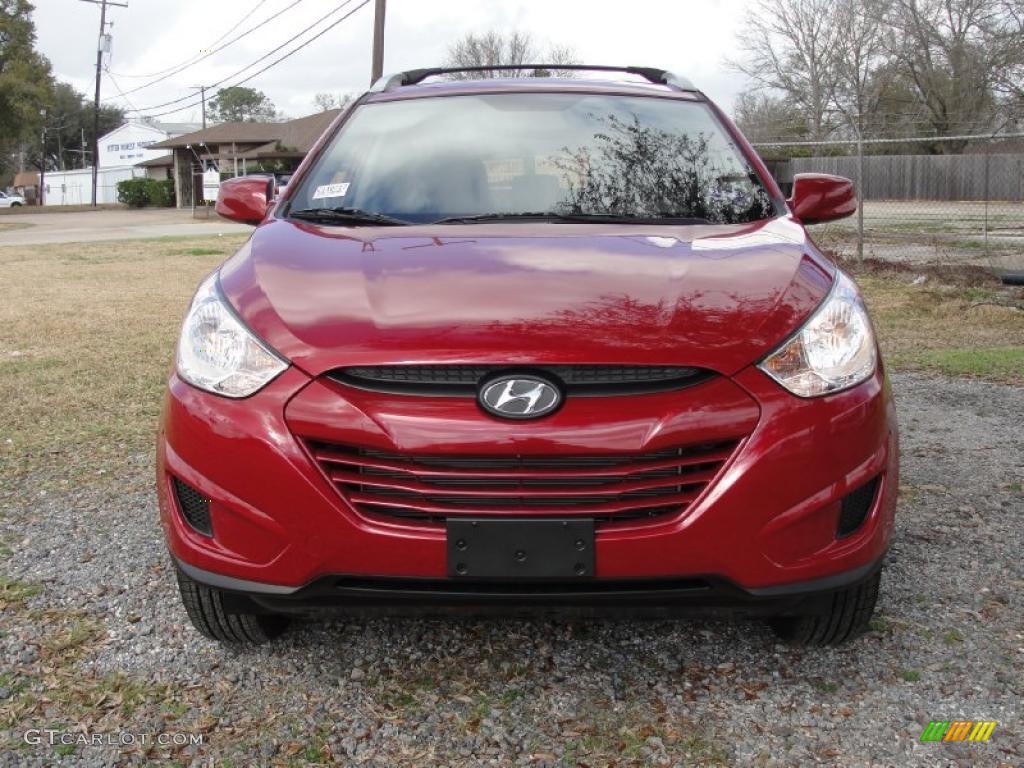 Garnet Red 2011 Hyundai Tucson GLS Exterior Photo #45650373
