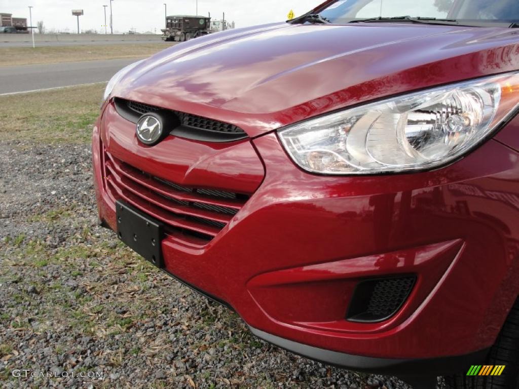Garnet Red 2011 Hyundai Tucson GLS Exterior Photo #45650389