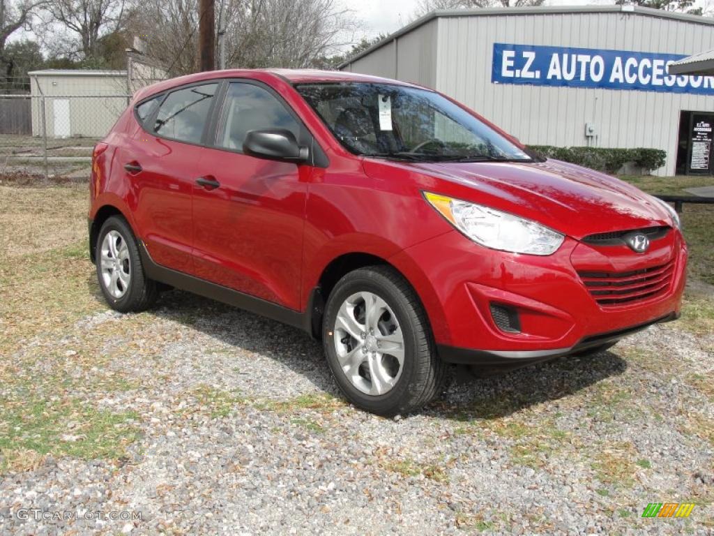 Garnet Red 2011 Hyundai Tucson GL Exterior Photo #45650705