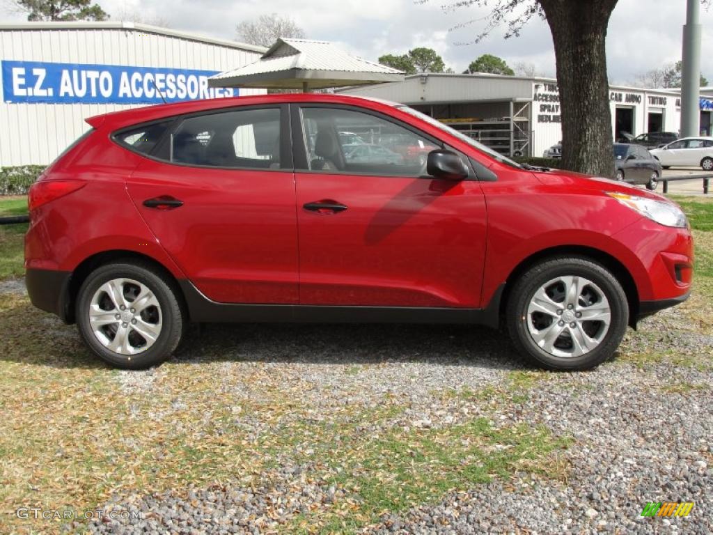 Garnet Red 2011 Hyundai Tucson GL Exterior Photo #45650709