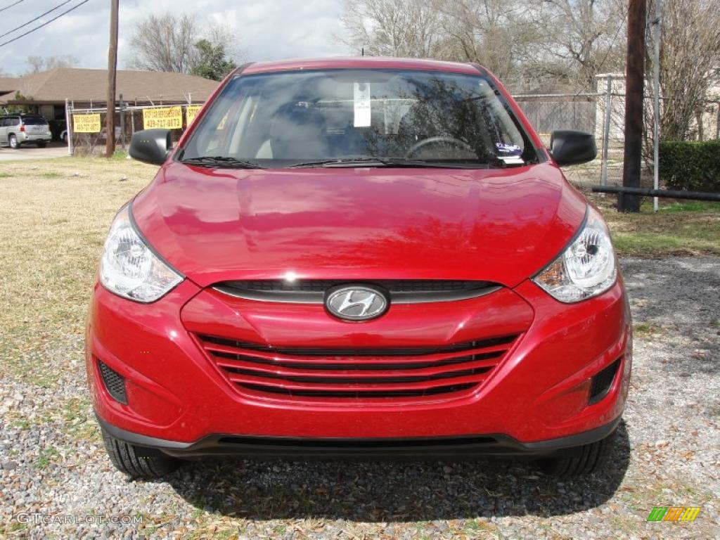 Garnet Red 2011 Hyundai Tucson GL Exterior Photo #45650793
