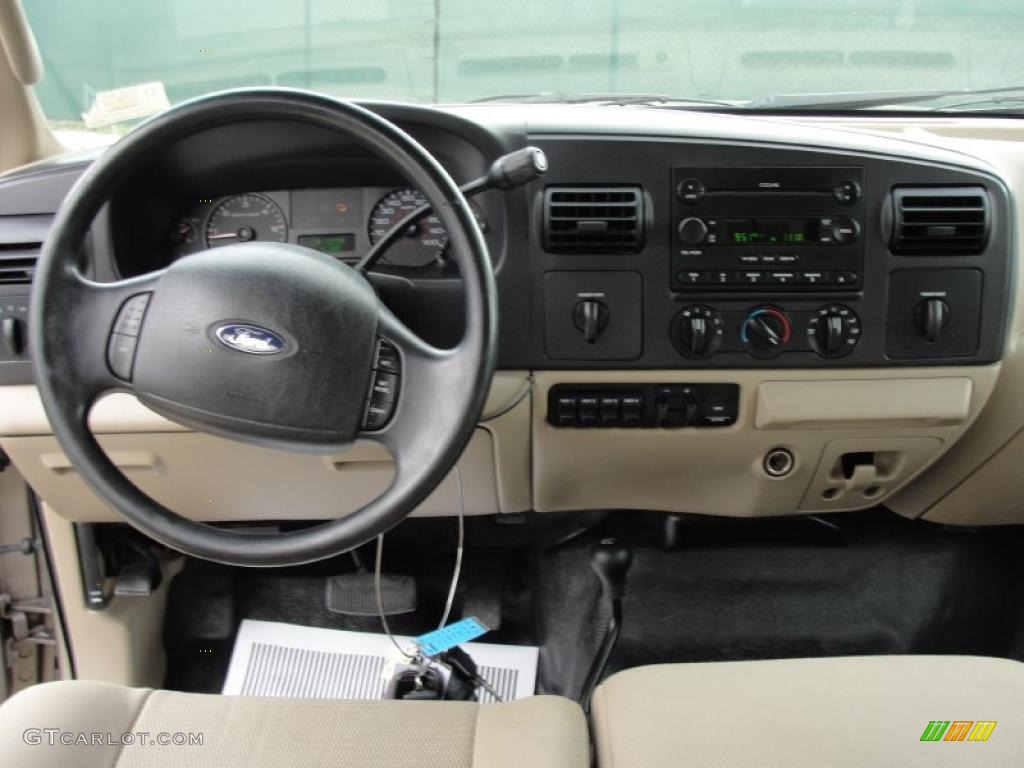 2005 Ford F250 Super Duty FX4 Crew Cab 4x4 Tan Dashboard Photo #45652293