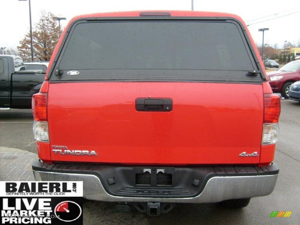2010 Tundra Double Cab 4x4 - Radiant Red / Graphite Gray photo #5