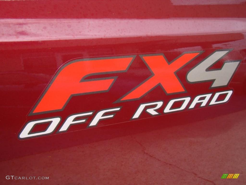 2006 F250 Super Duty Lariat FX4 Off Road Crew Cab 4x4 - Dark Toreador Red Metallic / Tan photo #38